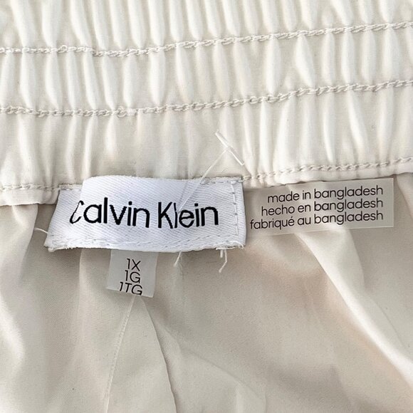 Calvin Klein Womens 1X Cream Color Elastic Waist Pants Lined MSRP $89.50 NWT - Picture 4 of 16